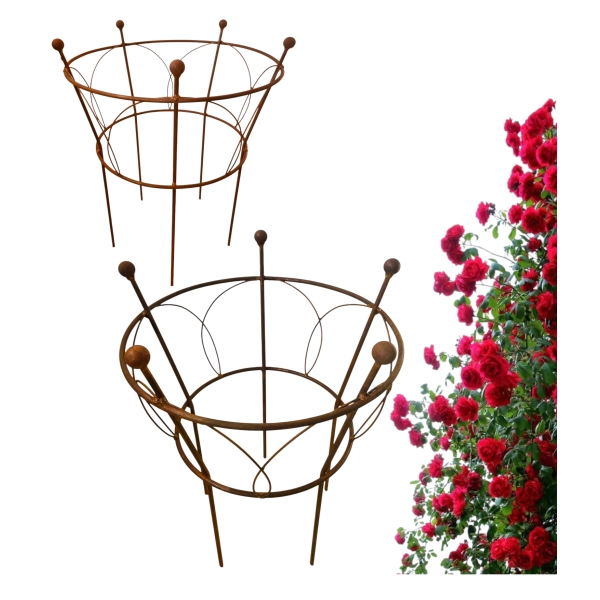 Podpora do roślin krzewów piwonii hortensji podpórki średnica 50cm wysokość 60cm styl 4 SZTUKI